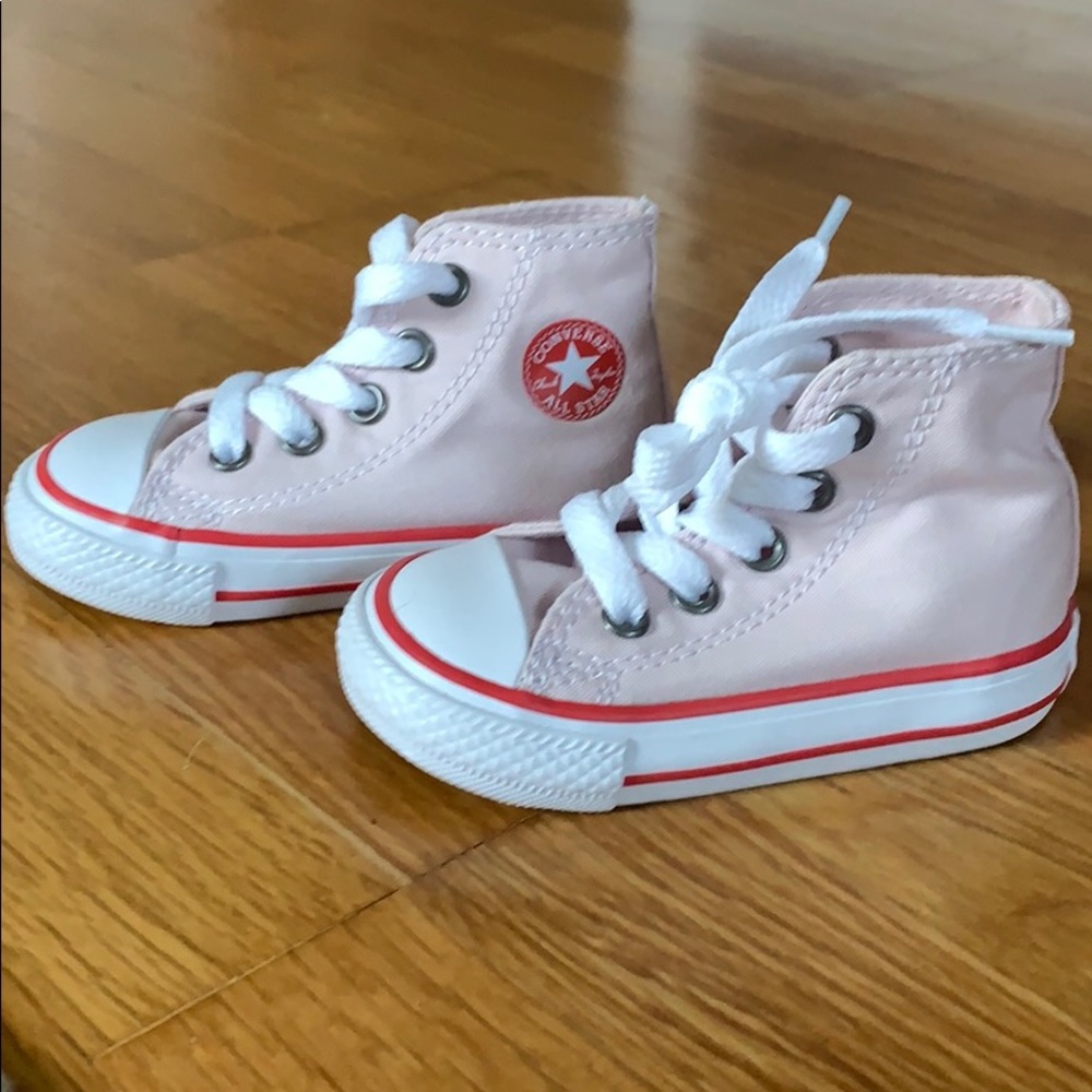 Baby pink size 4 chuck taylor sneakers